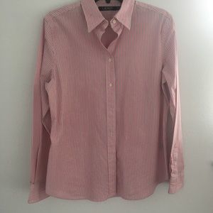 Lauren Ralph Lauren | pink stripe button down shirt